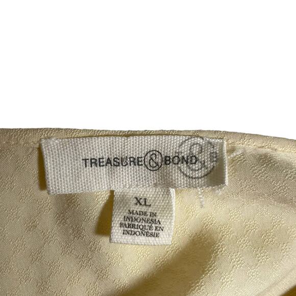 Treasure & Bond Nordstrom Womens Long Sleeve Blouse Top Yellow Size XL with FLAW - Picture 5 of 8